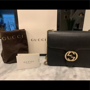 Gucci GG interlocking pebble leather cross body